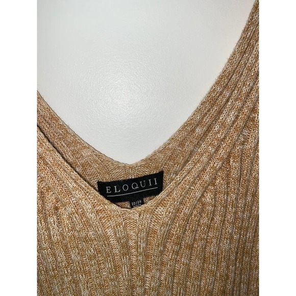 ELOQUII Ribbed Dress with Slit - Picture 5 of 6